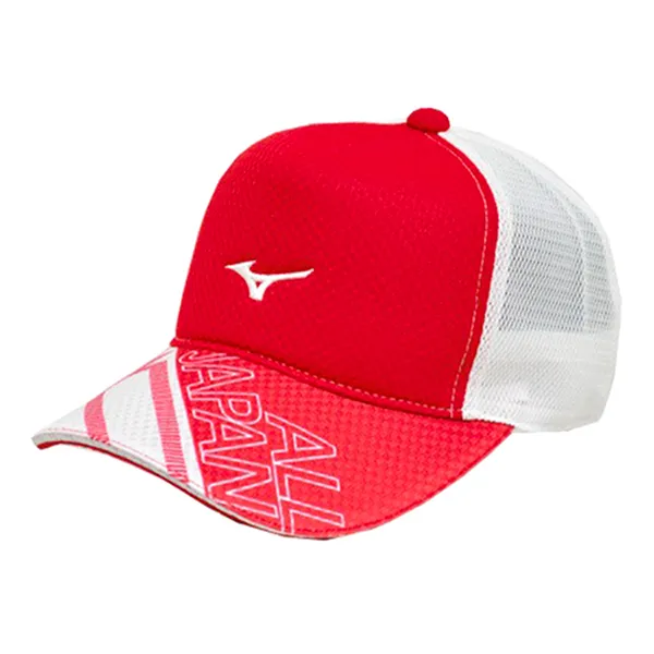 Mũ Mizuno All Japan Hat 62JW9Z43 Màu Đỏ Phối Trắng