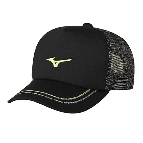 Mũ Mizuno Tennis Cap 62JW8001 Black Lime Màu Đen Size 56-60