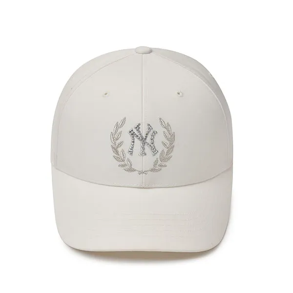 Mũ MLB Premium Varsity Emblem Structure Ball Cap New York Yankees 3ACPV104N-50CRS Màu Trắng - 1