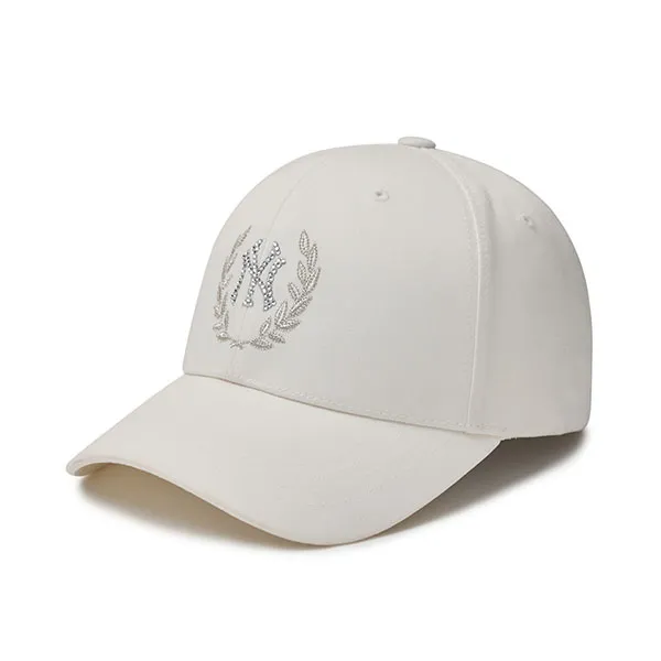 Mũ MLB Premium Varsity Emblem Structure Ball Cap New York Yankees 3ACPV104N-50CRS Màu Trắng