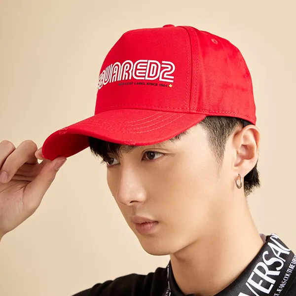 Mũ Nam Dsquared2 Red With Logo Printed BCM0613 05C00001 4065 Màu Đỏ - Mũ nón - Vua Hàng Hiệu