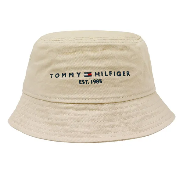 Mũ Tommy Hilfiger Brand Logo Casual Stylish Bucket Hat 1985 Màu Be Size 56 - 2