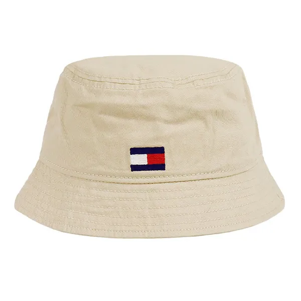 Mũ Tommy Hilfiger Brand Logo Casual Stylish Bucket Hat Màu Be Size 56 - 2