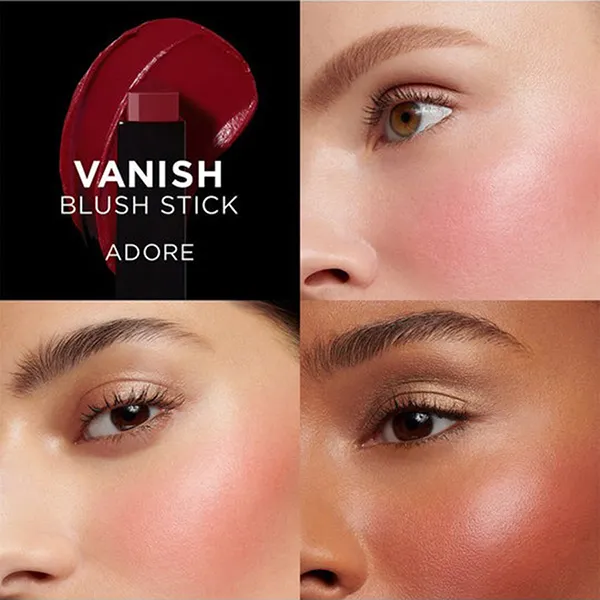 Phấn Má Dạng Kem Hourglass Cosmetics Vanish Blush Stick Adore - Vibrant Màu Berry 6g - 3