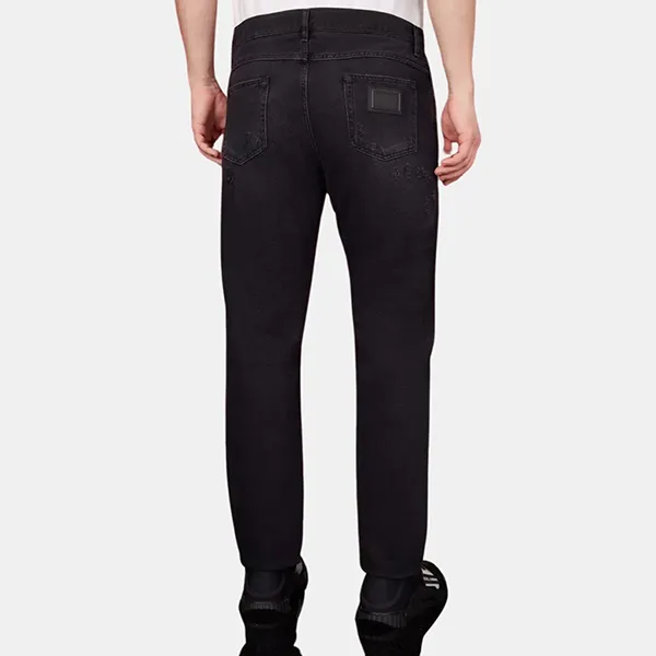 Quần Jeans Nam Dolce & Gabbana D&G Black Tag Leather Regular GYJCCD G8DL2 S9001 Màu Đen Size 44