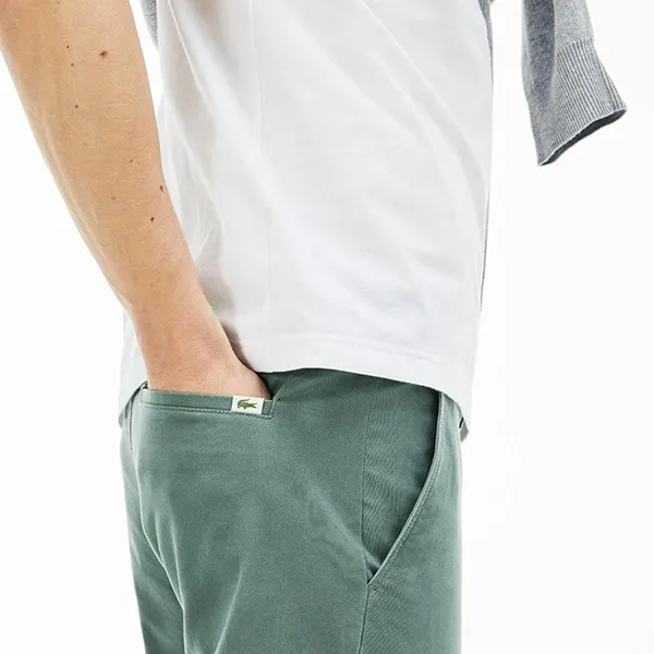 Quần Kaki Nam Lacoste Men's Slim Fit Pants Màu Xanh Size 30 - 3