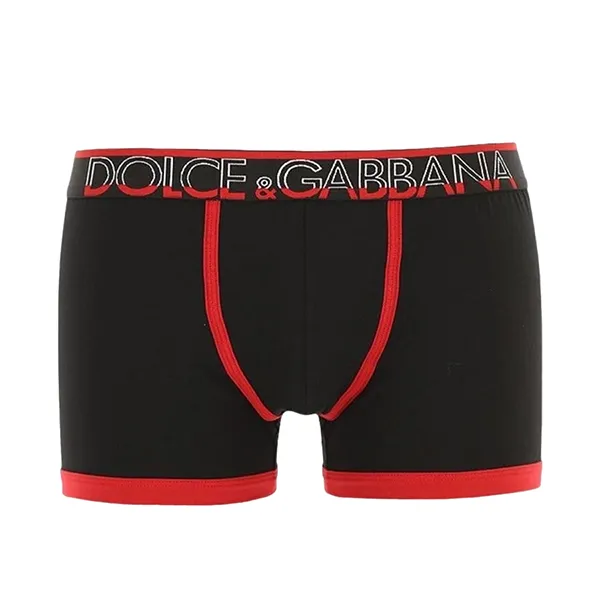 Quần Lót Nam Dolce & Gabbana D&G Logo Màu Đen/Đỏ Size 3 - 2