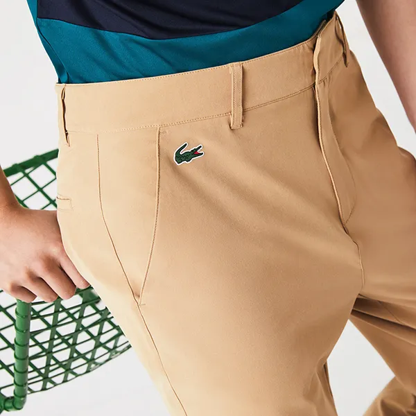 Quần Nam Lacoste Men's Sport Golf Chinos HH9274 Màu Be Size 30