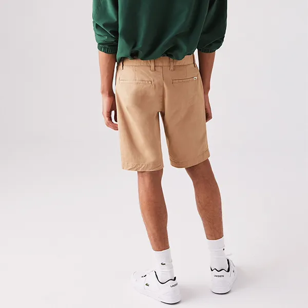 Quần Short Nam Lacoste Regular Fit Shorts FH6322 02S Màu Vàng Cát Size 38 - 3