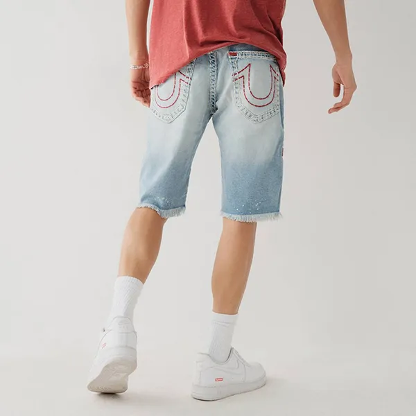 Quần Short Nam True Religion Rocco Super T Stitch Skinny 107239 - TB02 Màu Xanh Nhạt Size 32 - Thời trang - Vua Hàng Hiệu