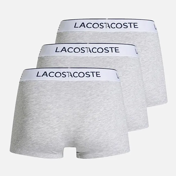 Set 3 Quần Lót Nam Lacoste 3 Pack Grey 5H8621 00 CCA Màu Xám Size 3