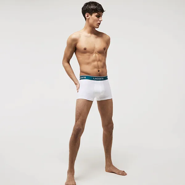 Set 3 Quần Lót Nam Lacoste Trunks Boxers 3-Pack 5H3389 51 001 Màu Trắng Size 5 - Thời trang - Vua Hàng Hiệu