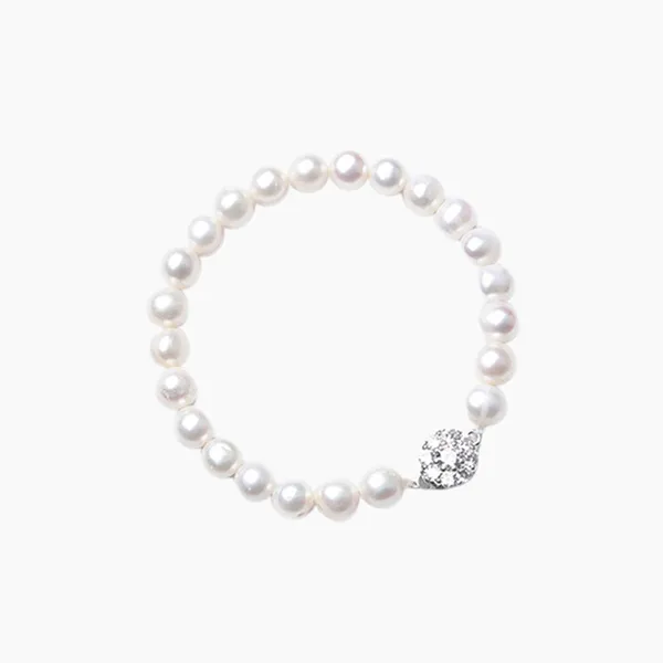 Set Dây Chuyền, Vòng Đeo Tay, Khuyên Tai Nữ Kya Jewel Freshwater Pearl Blossom PS9 Màu Trắng