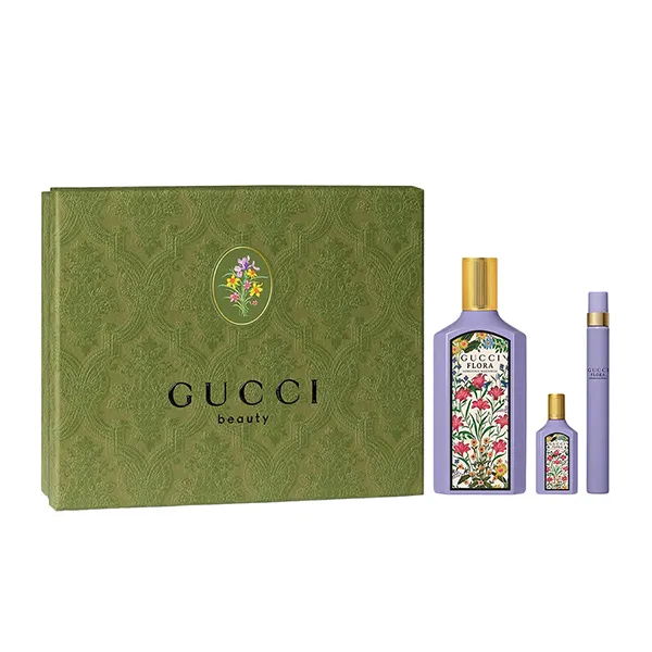Set Nước Hoa Nữ Gucci Flora Gorgeous Magnolia EDP Gift Set 3 Món - 1