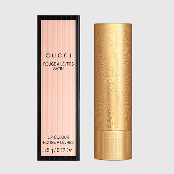 Son Gucci 208 They Met In Argentina, Rouge À Lèvres Satin Lipstick Màu Hồng Cam - 1