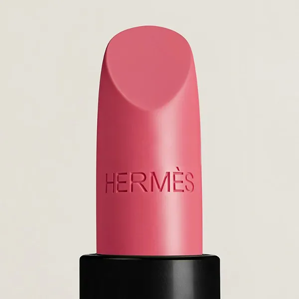 Son Hermès 19 Rose Bruyère Rouge Satin Lipstick Màu Hồng Cánh Hoa
