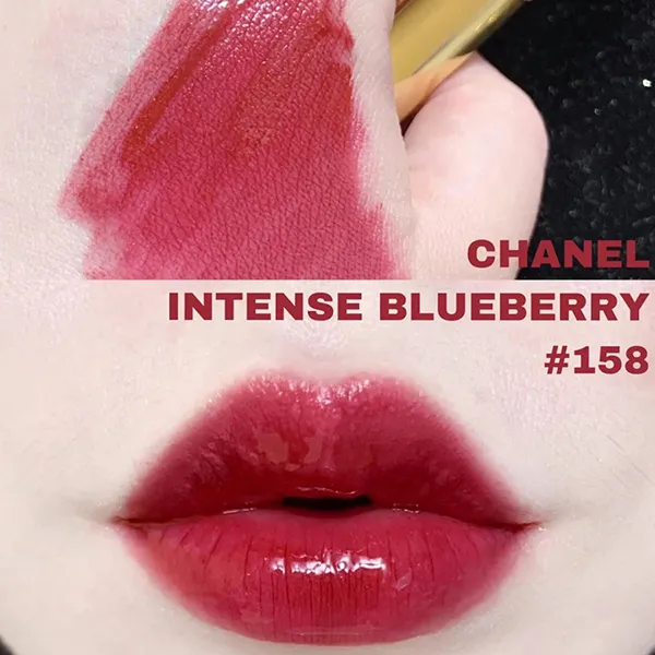 Son Chanel Le Rouge Duo Ultra Tenue 158 Intense Blueberry Màu Đỏ Đậm - Son Môi - Vua Hàng Hiệu