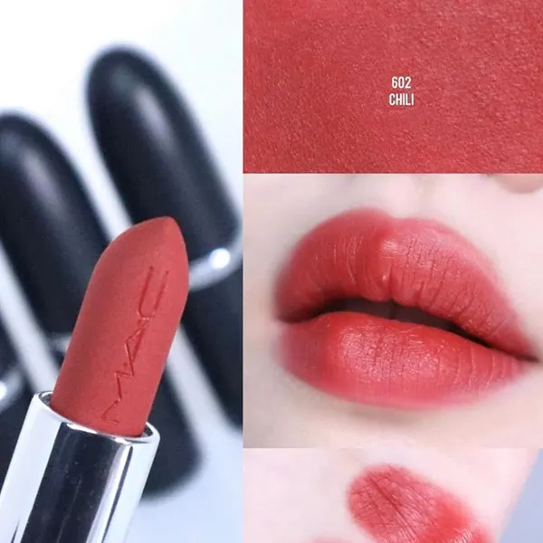 Son MAC Ximal Silky Matte Lipstick 602 Chili Màu Chili 3.5g