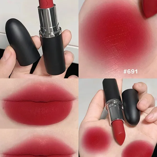 Son MAC Ximal Silky Matte Lipstick 691 Ruby Woo Màu Đỏ Ruby 3.5g - 4
