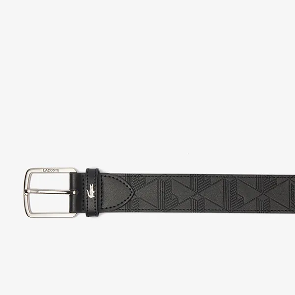 Thắt Lưng Nam Lacoste Men's Belt Smooth Leather RC4070 000 Bản 3.5cm Màu Đen Sise 110cm - 3