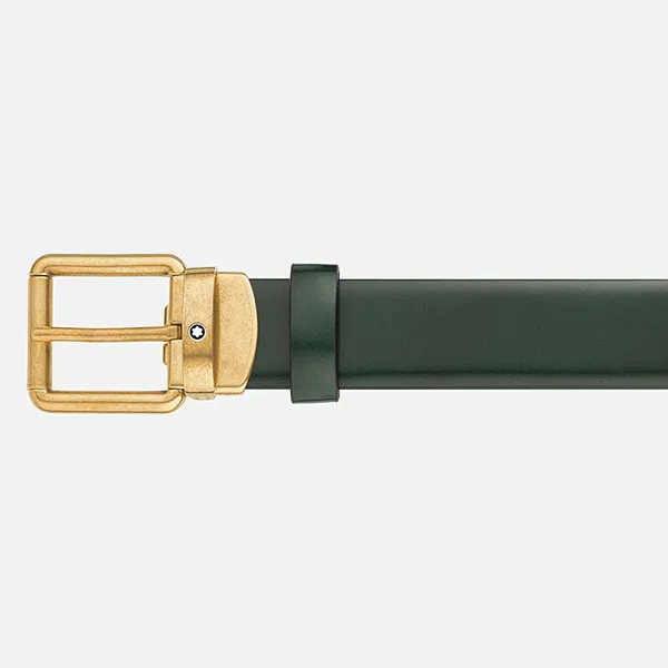 Thắt Lưng Nam Montblanc Brushed Green 30mm Leather Belt MB129454 Màu Xanh Green - Thắt lưng - Vua Hàng Hiệu