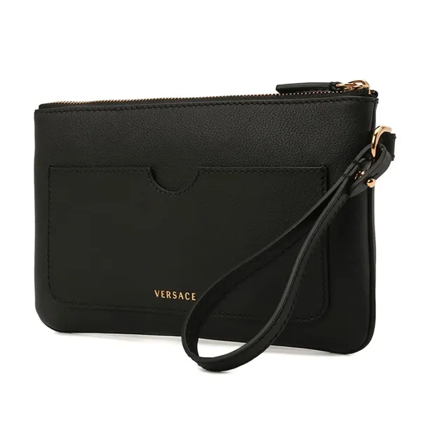 Túi Cầm Tay Versace La Medusa Pouch Bag Màu Đen