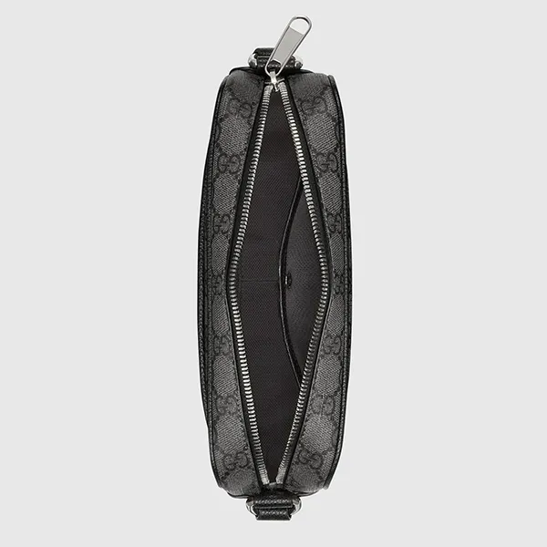 Túi Đeo Chéo Gucci GG Supreme Mini Shoulder Bag 768391 FACQF 1247 Màu Đen Xám - Túi xách - Vua Hàng Hiệu