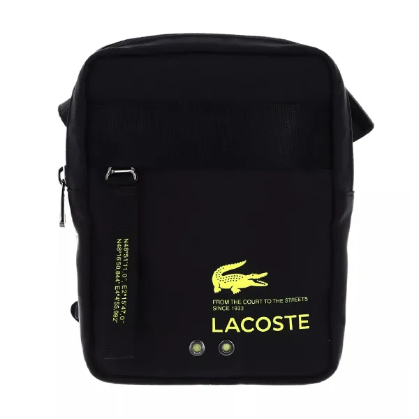 Túi Đeo Chéo Nam Lacoste Freedom Flat Crossover Bag NU4063 K68 Màu Đen - 2