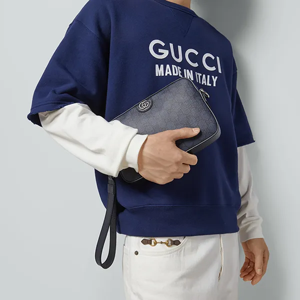 Túi Đeo Chéo Nam Gucci Ophidia GG Crossbody Bag 699439 UULHK 8441 Màu Xanh Navy