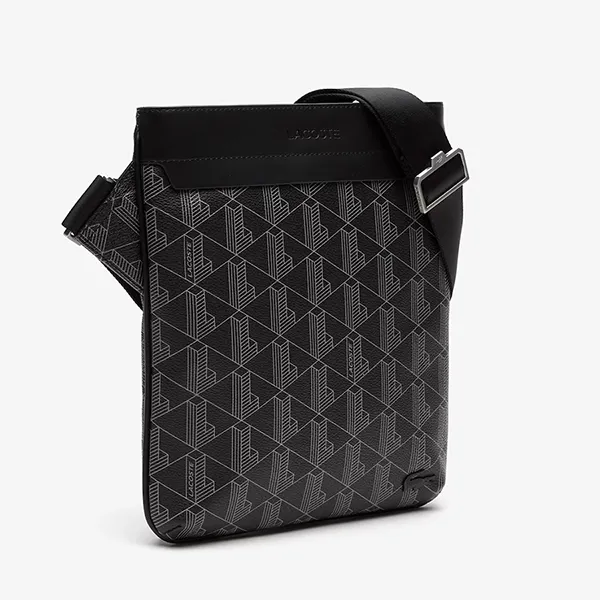 Túi Đeo Chéo Nam Lacoste The Blend Monogram Print Shoulder Bag NH4260LX Màu Đen