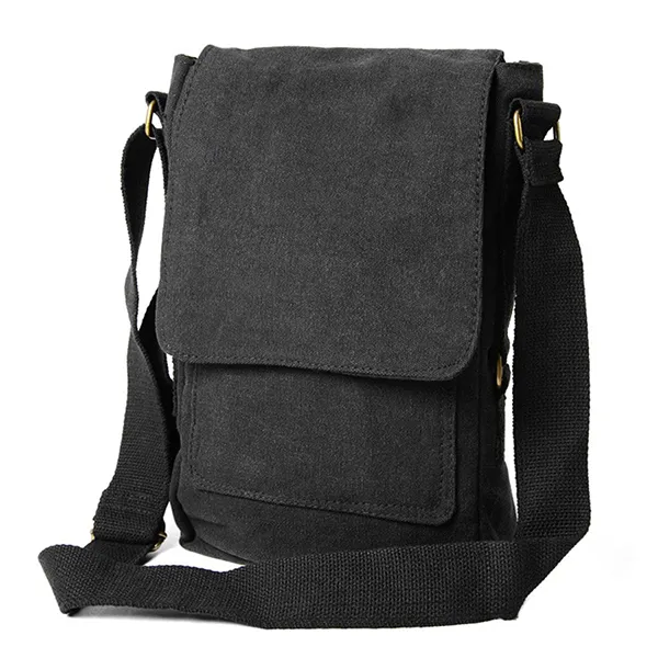 Túi Đeo Chéo Nam Rothco 5795 Vintage Canvas Military Tech Bag Màu Đen - Túi xách - Vua Hàng Hiệu