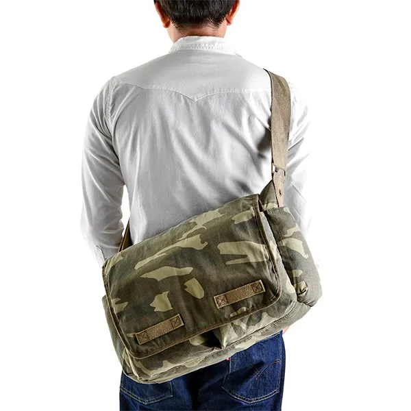 Túi Đeo Chéo Nam Rothco Vintage Washed Canvas Messenger Bag Màu Camo - Túi xách - Vua Hàng Hiệu
