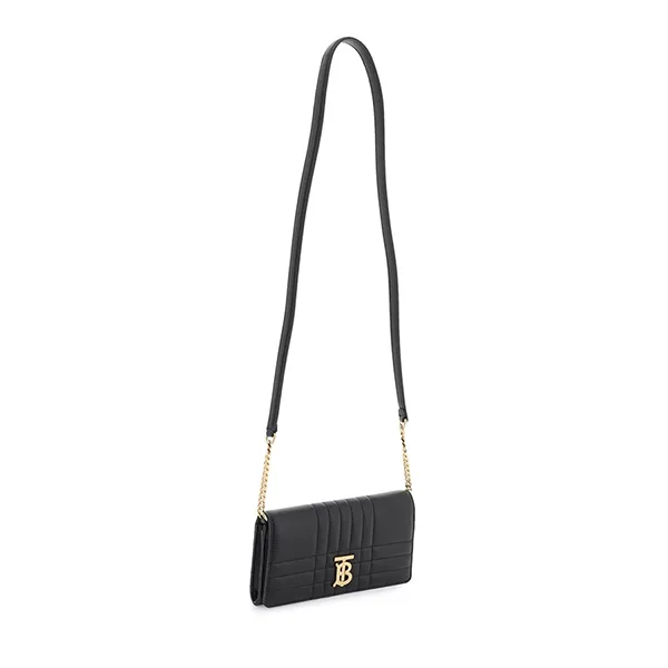 Túi Đeo Chéo Nữ Burberry Quilted Leather Mini Lola Bag 8062338 Black Light Gold Màu Đen - 1