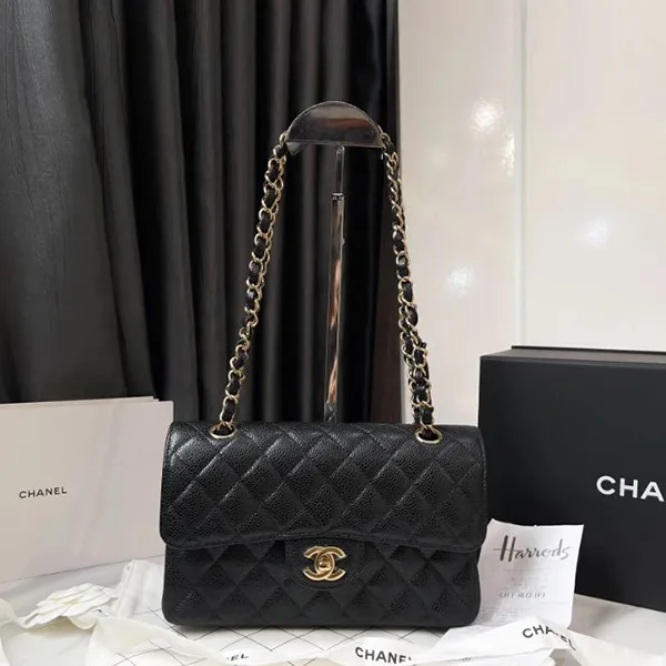 Túi Đeo Chéo Nữ Chanel Grained Calfskin & Gold Tone Metal Small Classic Black A01113 Y01864 C3906 Màu Đen - Túi xách - Vua Hàng Hiệu