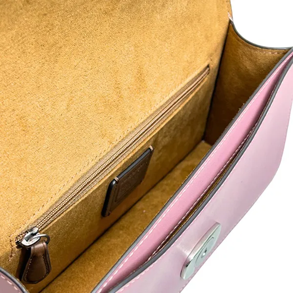 Túi Đeo Chéo Nữ Coach Eliza Flap Crossbody CP008 Màu Hồng