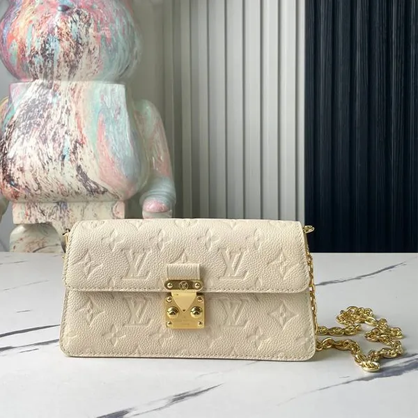 Túi Đeo Chéo Nữ Louis Vuitton LV Monogram Wallet On Chain Métis Bag M82836 Màu Kem - 1