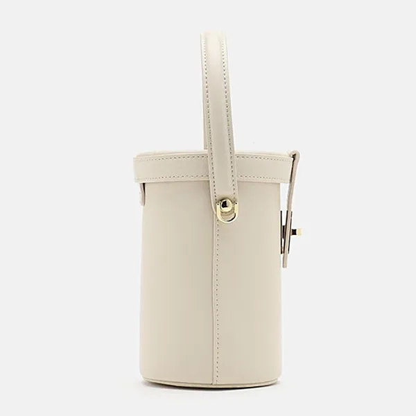 Túi Đeo Chéo Nữ Pazzion Nicolette Leather Cylinder Bag 9546BEG00S Màu Beige - Túi xách - Vua Hàng Hiệu