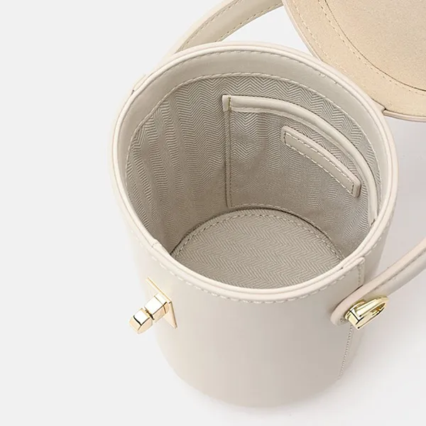 Túi Đeo Chéo Nữ Pazzion Nicolette Leather Cylinder Bag 9546BEG00S Màu Beige - Túi xách - Vua Hàng Hiệu