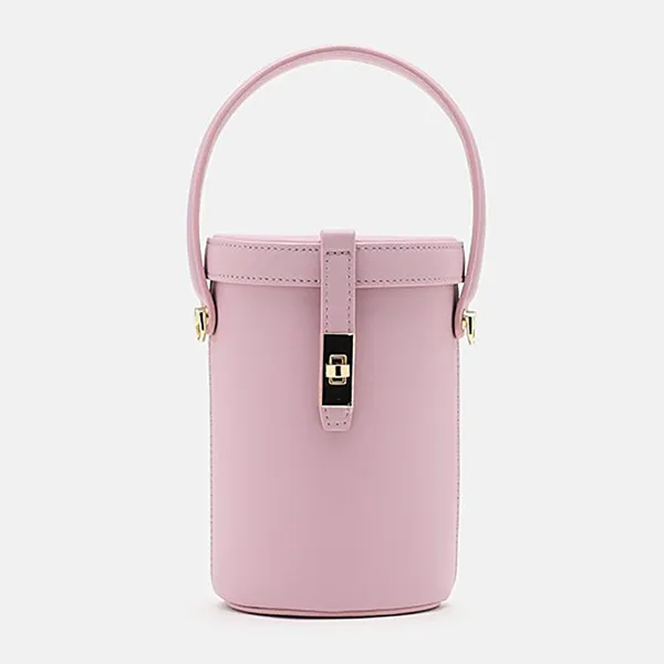 Túi Đeo Chéo Nữ Pazzion Nicolette Leather Cylinder Bag 9546PNK00S Màu Hồng - Túi xách - Vua Hàng Hiệu