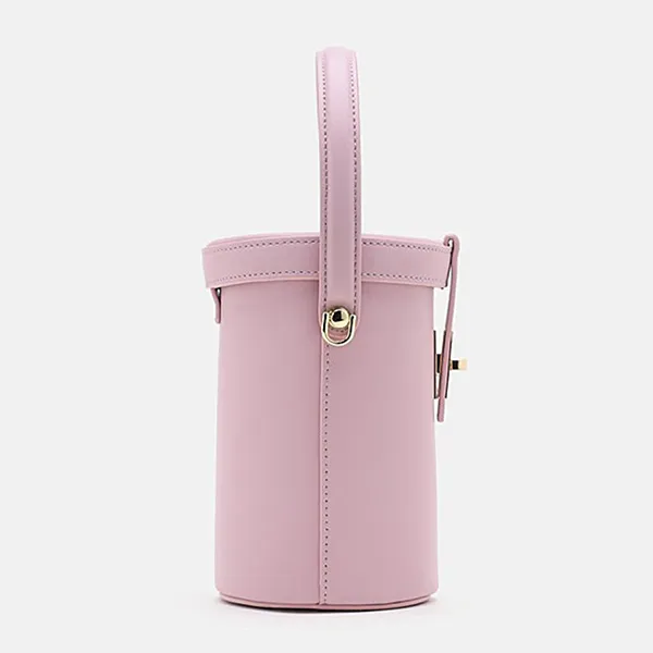 Túi Đeo Chéo Nữ Pazzion Nicolette Leather Cylinder Bag 9546PNK00S Màu Hồng - Túi xách - Vua Hàng Hiệu