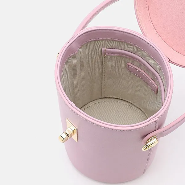 Túi Đeo Chéo Nữ Pazzion Nicolette Leather Cylinder Bag 9546PNK00S Màu Hồng - Túi xách - Vua Hàng Hiệu