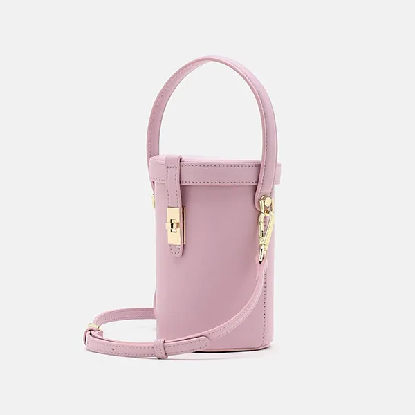 Túi Đeo Chéo Nữ Pazzion Nicolette Leather Cylinder Bag 9546PNK00S Màu Hồng - Túi xách - Vua Hàng Hiệu