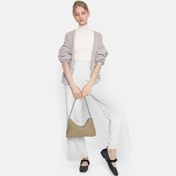 Túi Đeo Chéo Nữ Pazzion Venetia Chained Bag 169GRN00L Màu Xanh Rêu - Túi xách - Vua Hàng Hiệu