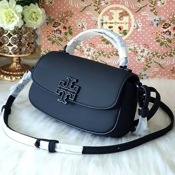 Túi Đeo Chéo Nữ Tory Burch Britten Matte Mini Top Handle Bag Black 149655 Màu Đen