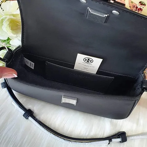 Túi Đeo Chéo Nữ Tory Burch Britten Matte Mini Top Handle Bag Black 149655 Màu Đen