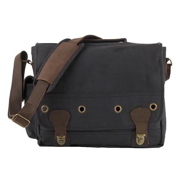 Túi Đeo Chéo Rothco Canvas Shoulder Bag Màu Đen - Túi xách - Vua Hàng Hiệu