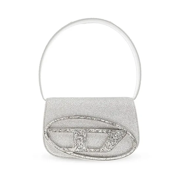 Túi Đeo Vai Nữ Diesel 1Dr Logo Plaque Shoulder Bag X08396P0787 Màu Bạc