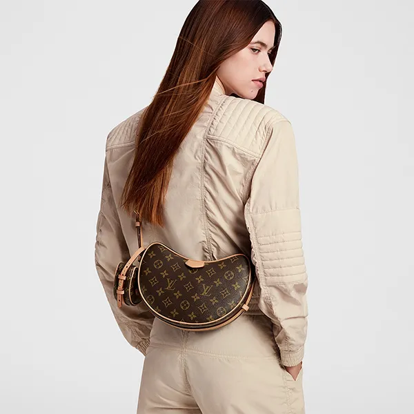 Túi Đeo Vai Nữ Louis Vuitton LV MM Croissant Bag M46828 Màu Nâu Be - Túi xách - Vua Hàng Hiệu