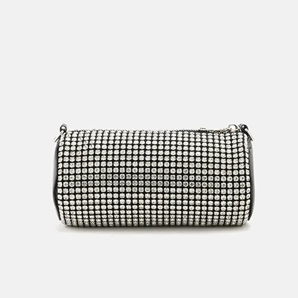 Túi Đeo Vai Nữ Pazzion Gina Diamante Embellished Mini Duffle Shoulder Bag W806SIL00M Màu Bạc