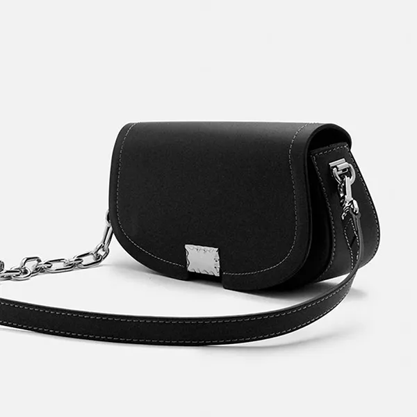 Túi Đeo Vai Nữ Pazzion Hadley Flip-Lock Shoulder Bag 9785BLK00M Màu Đen